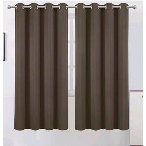 Lemomo Chocolate Brown Blackout Curtains 52x72in Set Of 2
